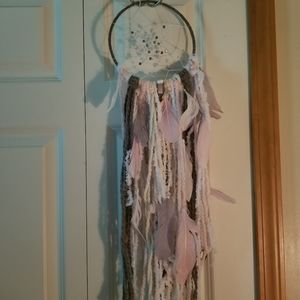 Beautiful pink and grey dreamcatcher